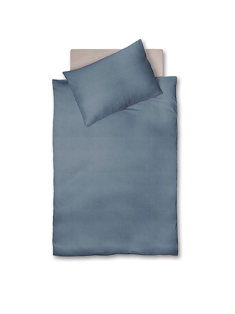 FLEURESSE Musselin Bettwäsche CAPRI 70x90cm/140x200cm Denim hellblau