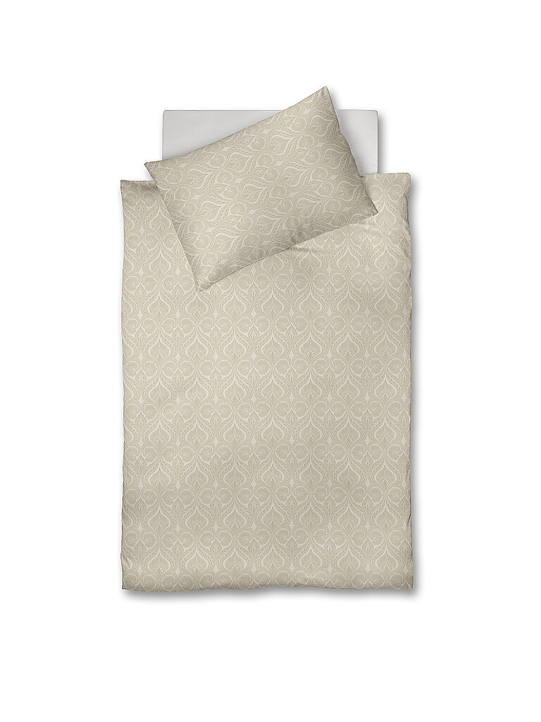 FLEURESSE Damast-Bettwäsche OPAL 70x90cm / 140x200cm Sand beige