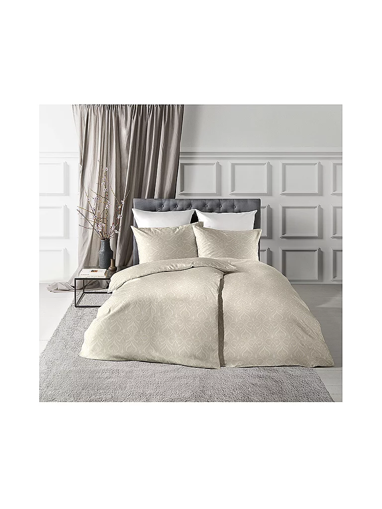 FLEURESSE Ropa de cama de damasco OPAL 70x90cm / 140x200cm Arena beige