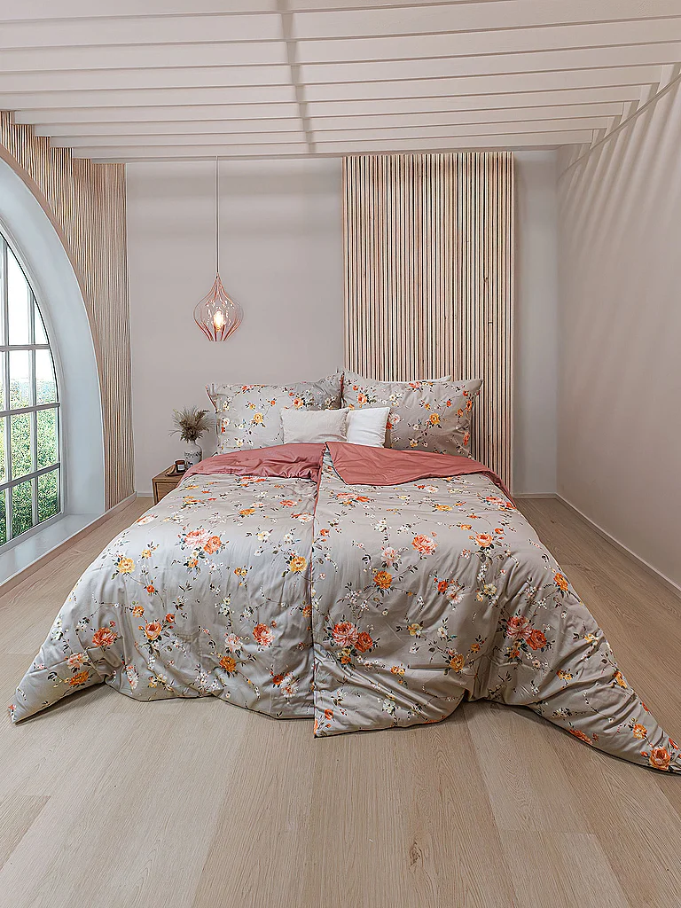 FLEURESSE Parure de lit en satin 70x90cm/140x200cm STOCKHOLM Misty Rose rose