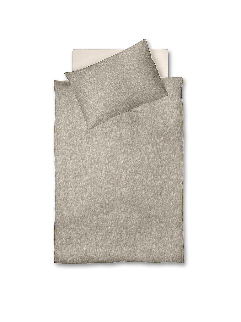 FLEURESSE Satin Bettwäsche 70x90cm/140x200cm MODERN LIFE B Sand camel
