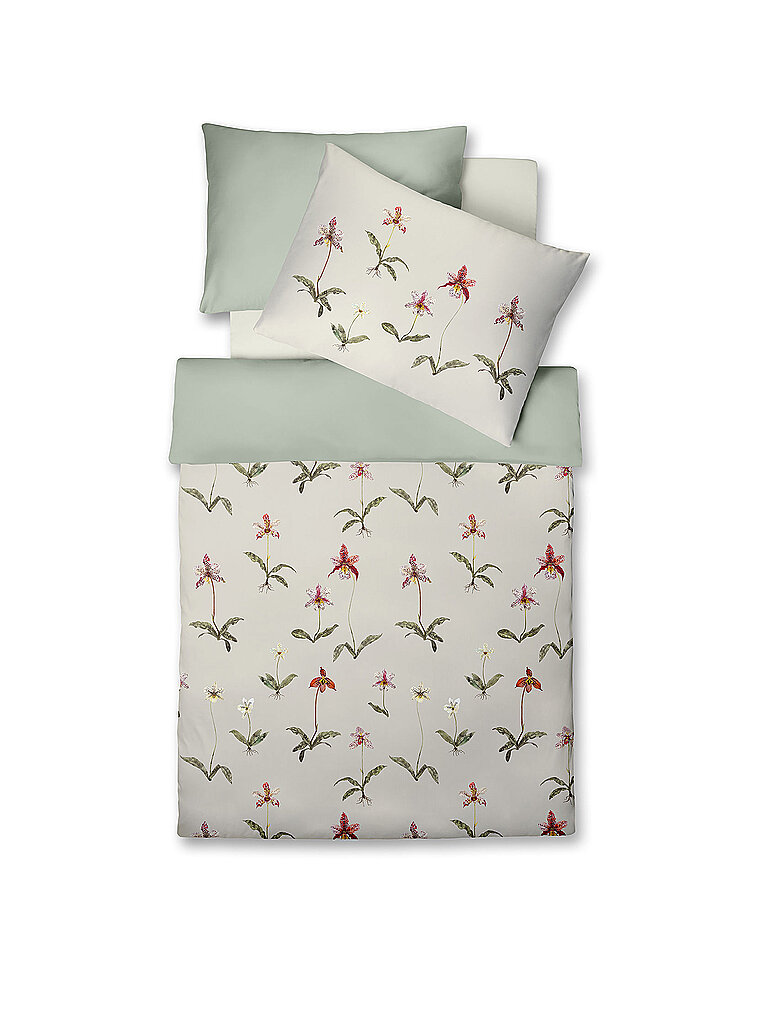 Satin Bettwäsche BED ART 70x90cm / 140x200cm hellgrün baby