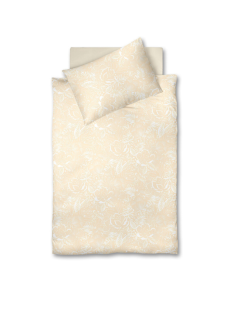 FLEURESSE Satin Bettwäsche  MODERN GARDEN 70x90cm / 140x200cm Pear Sorbet creme