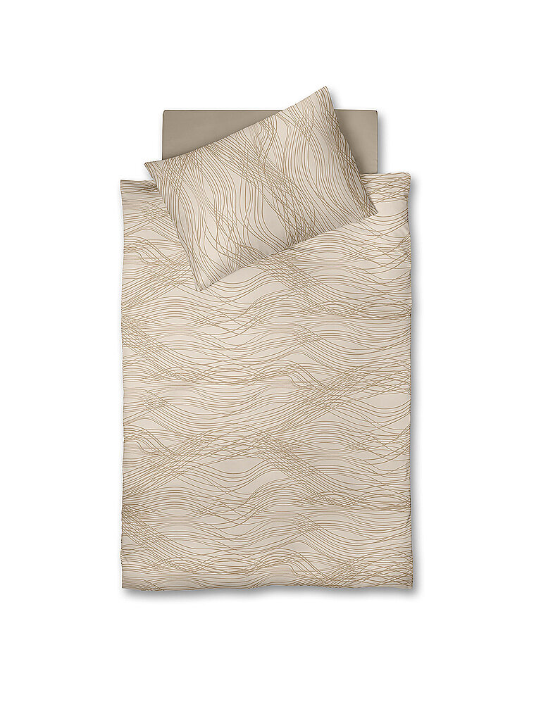 FLEURESSE Satin Bettwäsche MODERN LIFE 70x90cm / 140x200cm  Sandstone creme