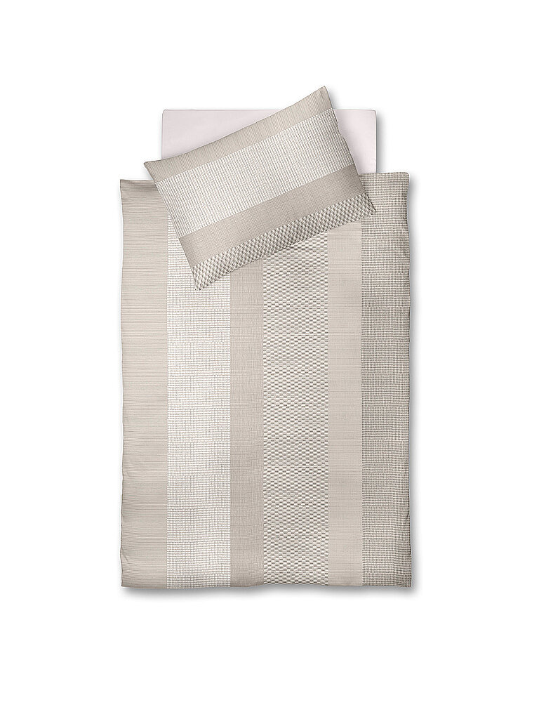 FLEURESSE Satin Bettwäsche  MODERN CLASSIC 70x90cm / 140x220cm Sandstone creme