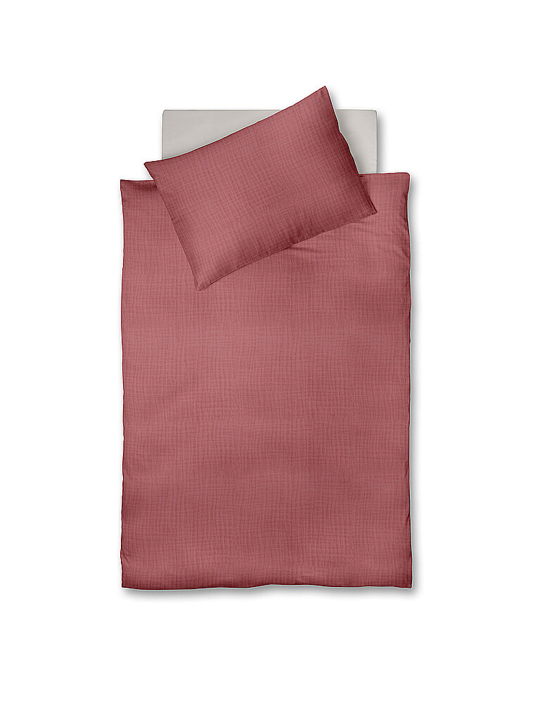 FLEURESSE Musselin Bettwäsche CAPRI 70x90cm/140x200cm Dusty Rose beere