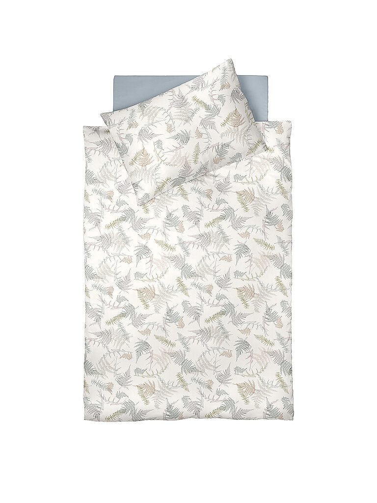 FLEURESSE Satin Bettwäsche MODERN GARDEN 2x70x90cm / 200x200cm Ckay Beige beige