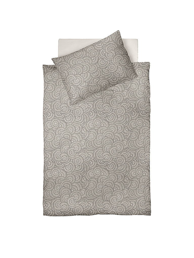 FLEURESSE Satin Bettwäsche MODERN LIFE 70x90cm / 140x200cm Soft Greige hellgrau