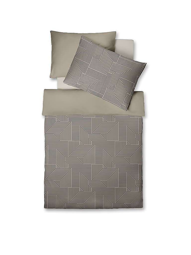 FLEURESSE Satin Bettwäsche MODERN CLASSIC B 70x90cm / 140x200cm Urban  camel