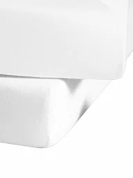 FLEURESSE | Jersey Spannleintuch 100x200cm Grau | weiss