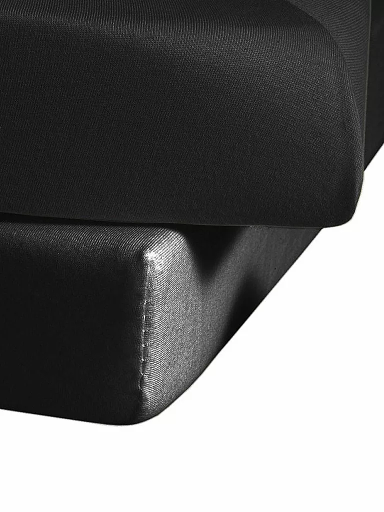 FLEURESSE | Jerseyspannleintuch 150x200cm (Schwarz) | schwarz