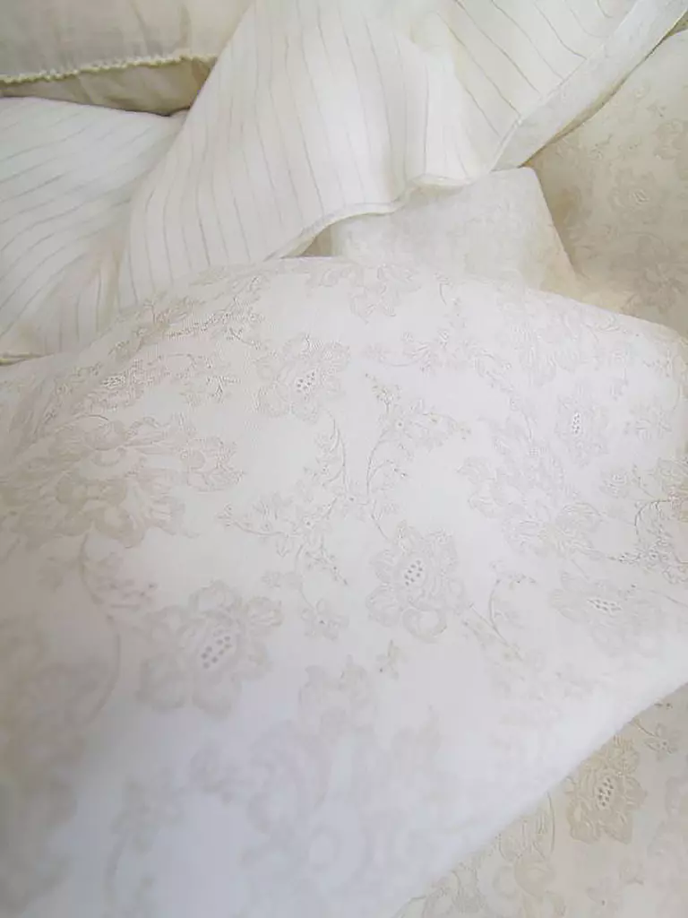 FLEURESSE | Leinen Bettwäsche NIZZA 70x90cm / 140x200cm Mauve | beige