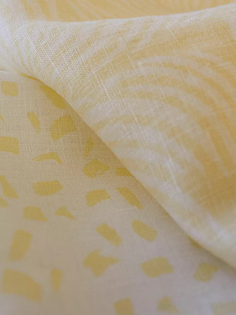 FLEURESSE | Leinen Bettwäsche Nizza 70x90cm / 140x200cm Vanille | gelb
