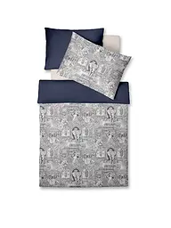 FLEURESSE | Satin Bettwäsche 70x90cm/140x200cm BED ART Indigo | dunkelblau