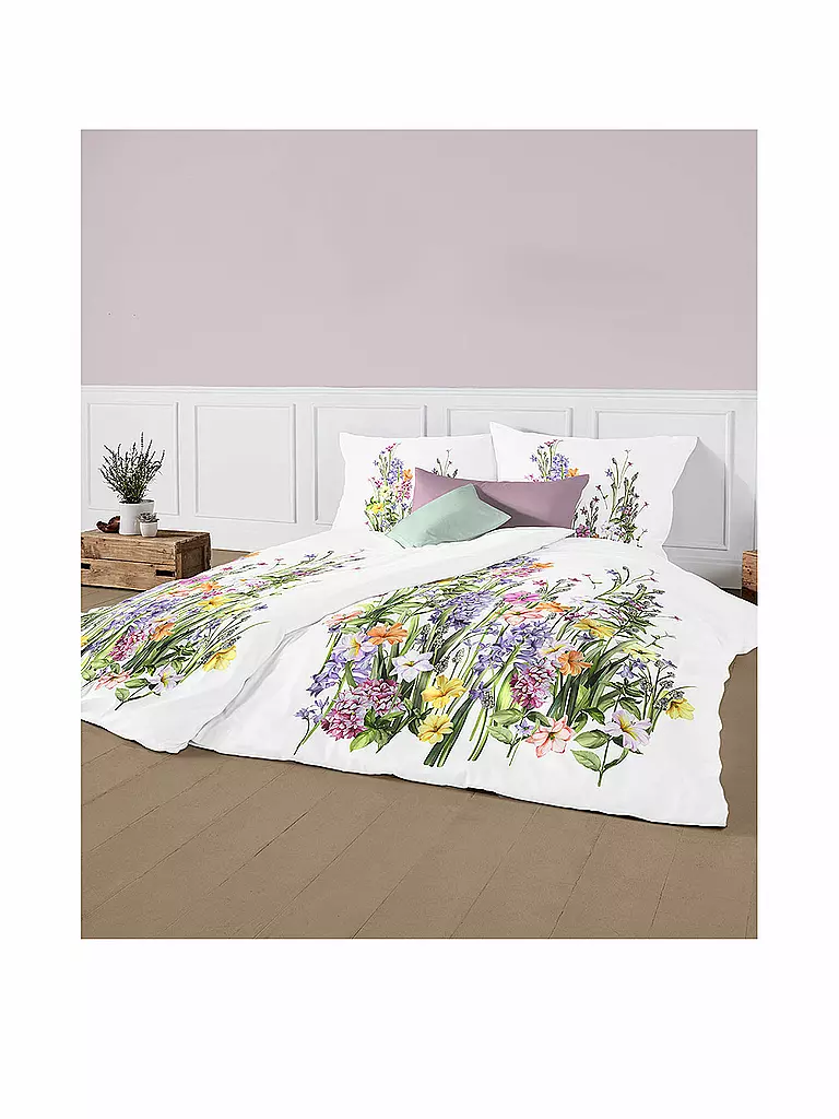 FLEURESSE | Satin Bettwäsche Bed Art 70x90cm / 140x200cm Frühling | bunt