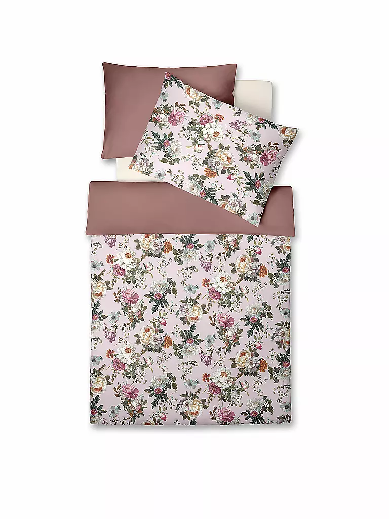 FLEURESSE | Satin Bettwäsche BED ART 70x90cm/140x200cm Coral | koralle