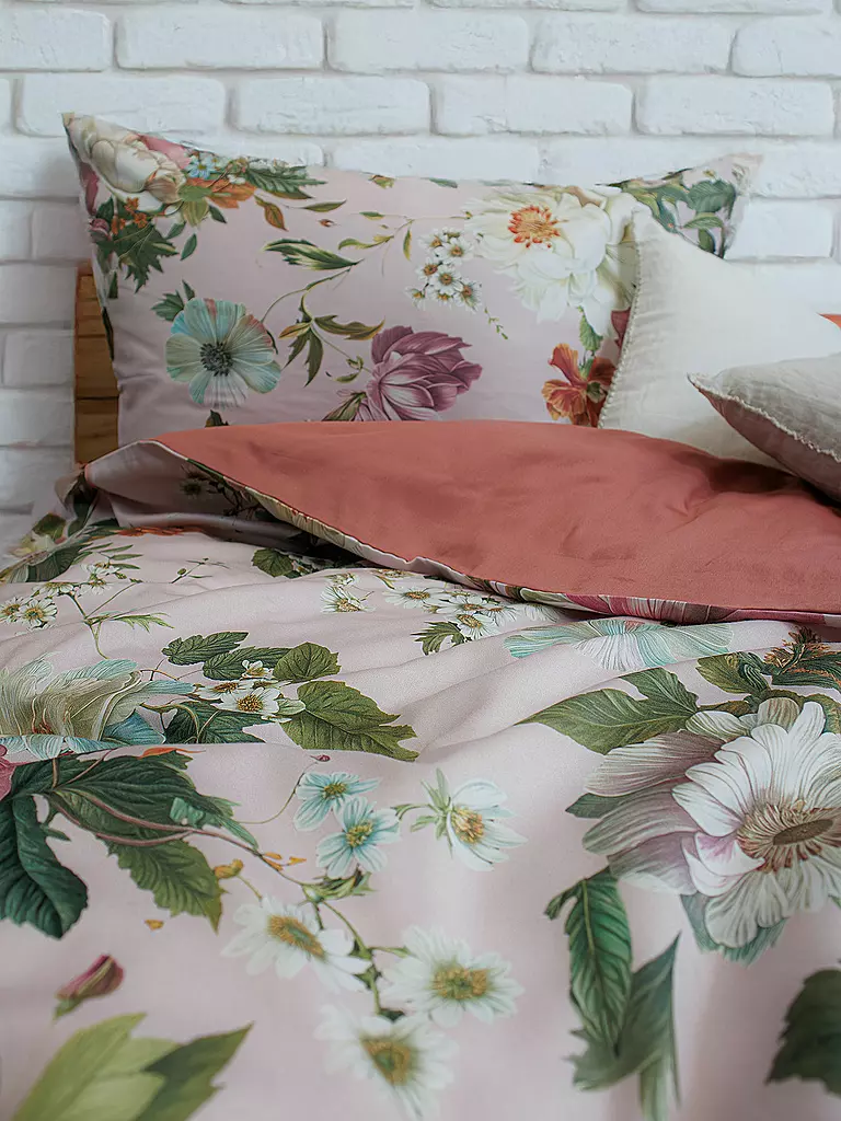 FLEURESSE | Satin Bettwäsche BED ART 70x90cm/140x200cm Coral | koralle