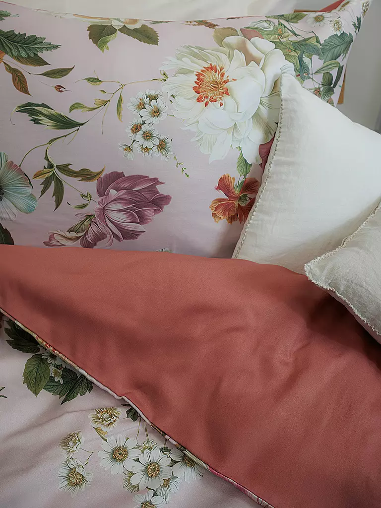 FLEURESSE | Satin Bettwäsche BED ART 70x90cm/140x200cm Coral | koralle
