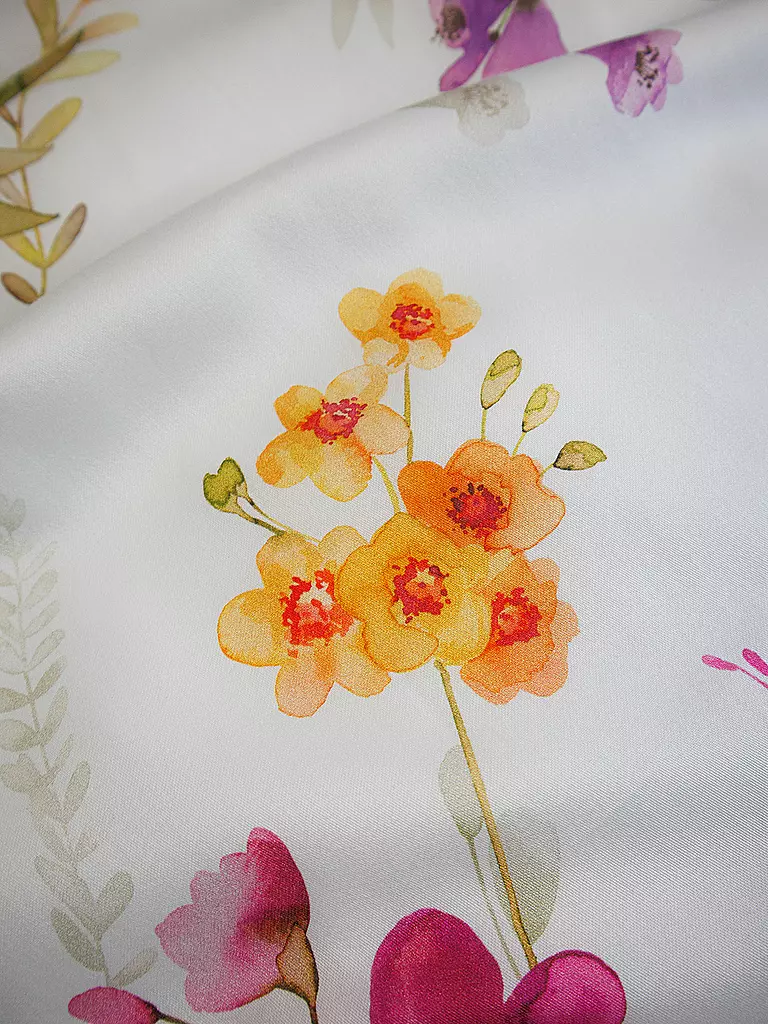 FLEURESSE | Satin Bettwäsche BED ART 70x90cm/140x200cm Coral | weiss
