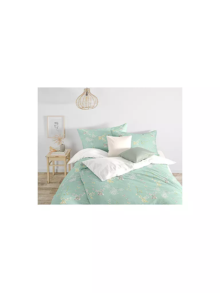 FLEURESSE | Satin Bettwäsche BED ART 70x90cm/140x200cm Honeydew | mint