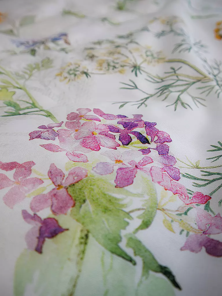 FLEURESSE | Satin Bettwäsche BED ART 70x90cm/140x200cm Multicolor | hellgrün