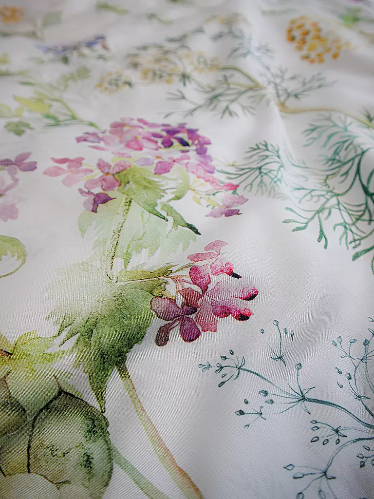 FLEURESSE | Satin Bettwäsche BED ART 70x90cm/140x200cm Multicolor | hellgrün
