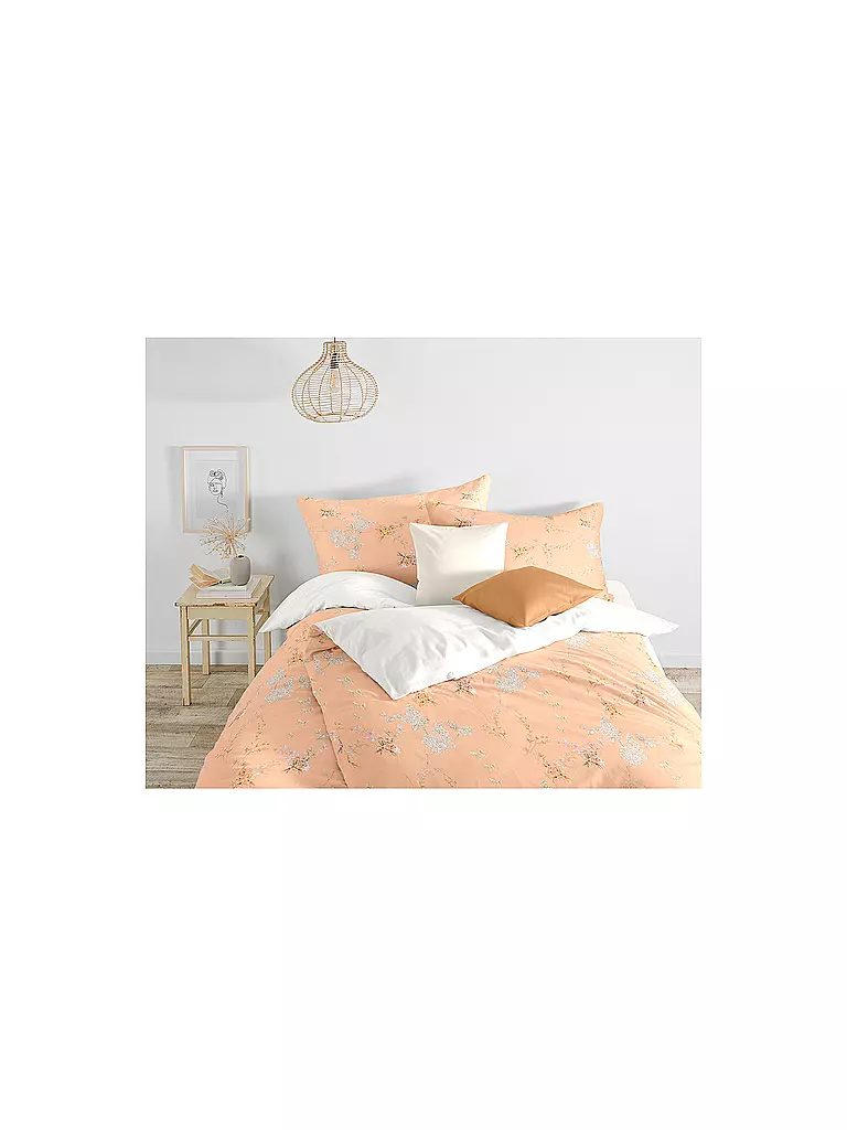 FLEURESSE | Satin Bettwäsche BED ART 70x90cm/140x200cm Peach | mint