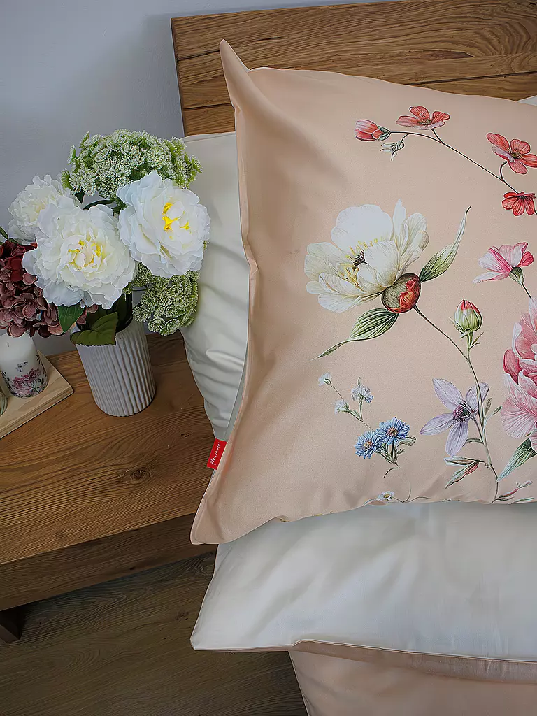 FLEURESSE | Satin Bettwäsche BED ART 70x90cm/140x200cm Peach | orange