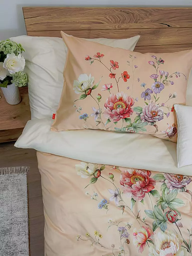 FLEURESSE | Satin Bettwäsche BED ART 70x90cm/140x200cm Peach | orange