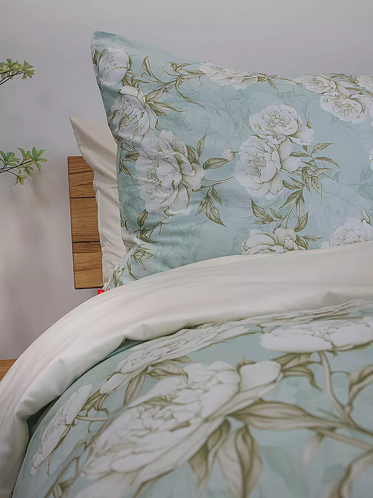FLEURESSE | Satin Bettwäsche BED ART 70x90cm/140x220cm Honeydew | hellgrün