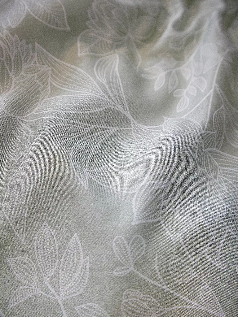 FLEURESSE | Satin Bettwäsche MODERN GARDEN 70x90cm/140x200cm | hellgrün