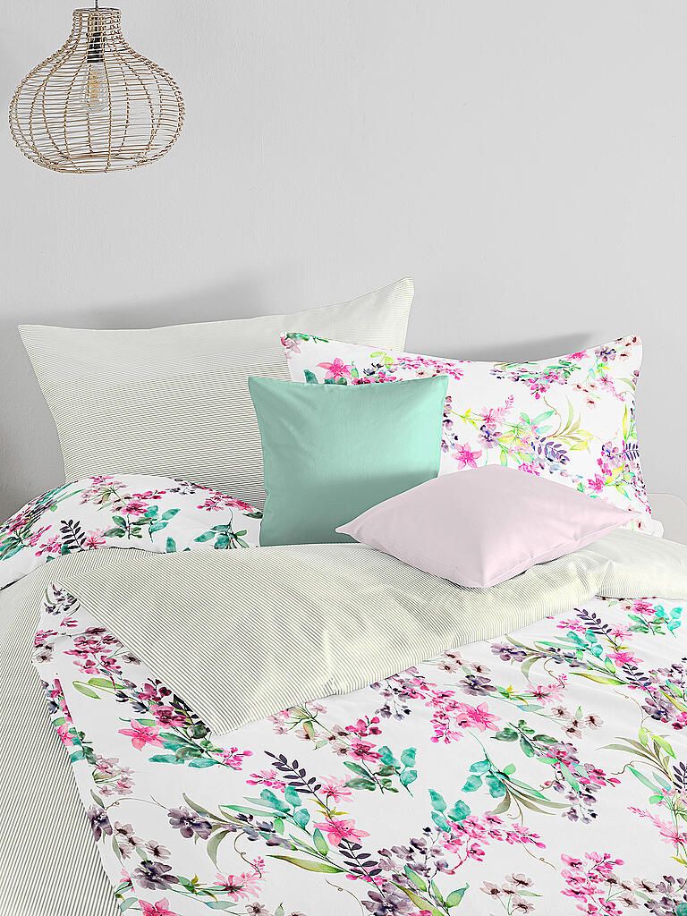 Fleuresse Feinbiber Bettwäsche - Wollweiß Mit Wichtel-Motiv Für Kuschelige Nächte