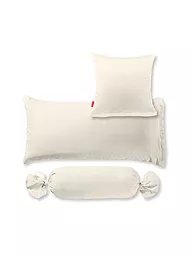FLEURESSE | Satin Kissenbezug ROYAL UNI 2er 40x40cm Orange  | creme
