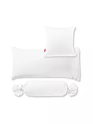 FLEURESSE | Satin Kissenbezug ROYAL UNI 2er 40x40cm Orange  | weiss