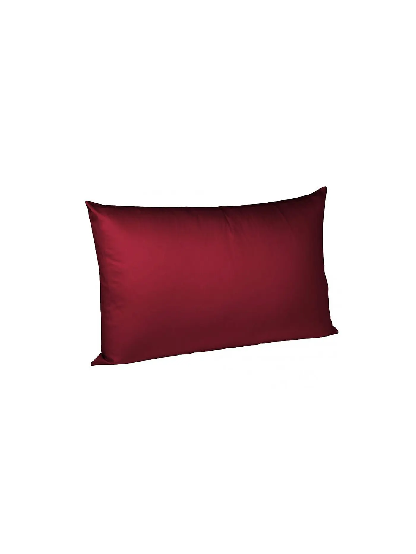 FLEURESSE | Satin Kissenbezug Royal Uni 2x 40x60cm Vanille | dunkelrot