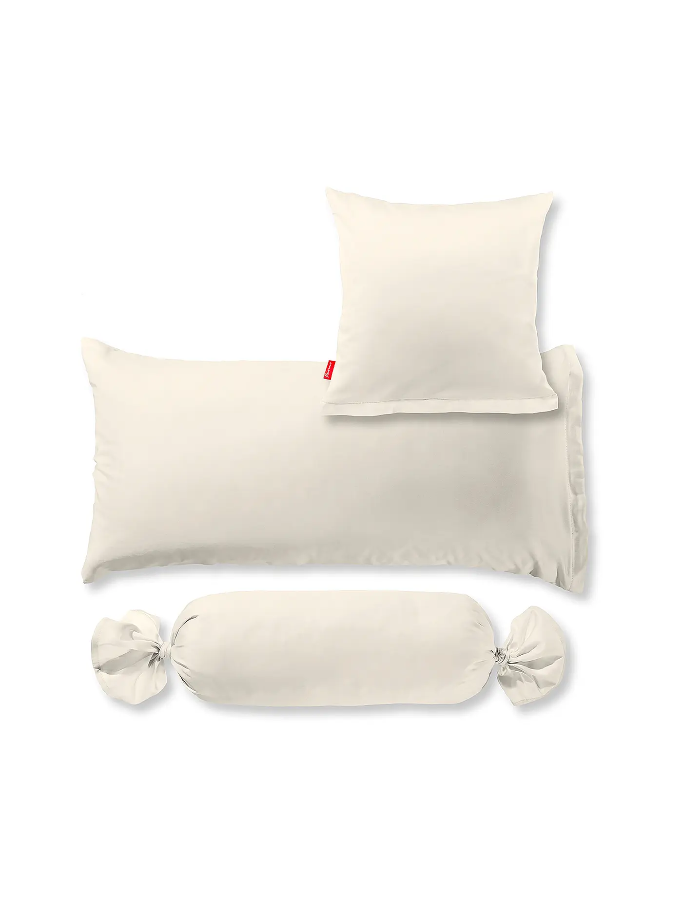FLEURESSE | Satin Kissenbezug Royal Uni 2x 40x60cm Vanille | creme