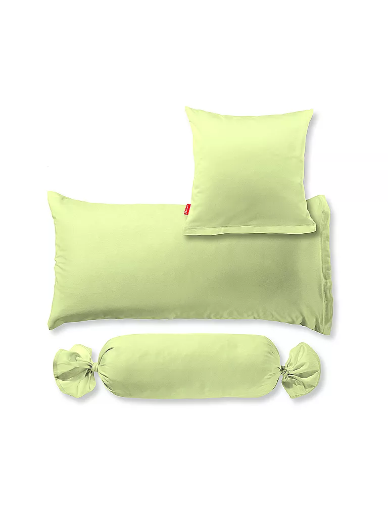 FLEURESSE | Satin Nackenrollenbezug Royal Uni 15x40cm Hellgrün | hellgrün