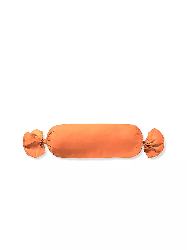 FLEURESSE | Satin Nackenrollenbezug ROYAL UNI 15x40cm Orange | orange