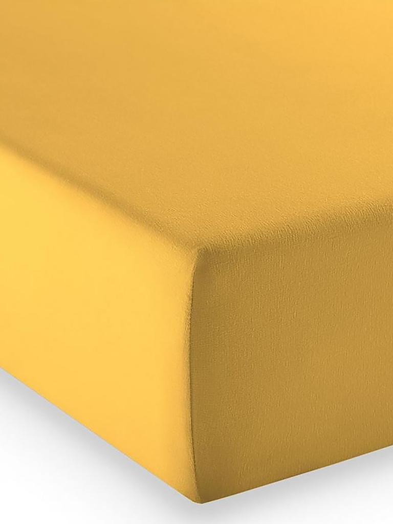 FLEURESSE | Spannleintuch "Elasto Comfort" 180x200cm (Gold) | gelb
