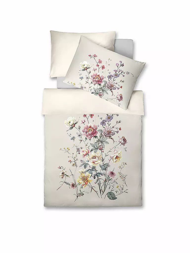 FLEURESSE | Tencel Bettwäsche LUXURY 70x90cm / 140x200cm Nature  | hellgrau