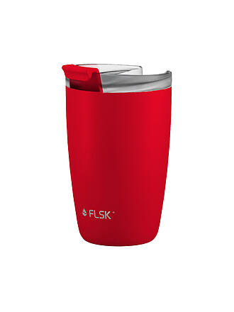 FLSK | Isolierbecher - Thermosbecher CUP Coffee to go-Becher 0,35l Edelstahl Red
