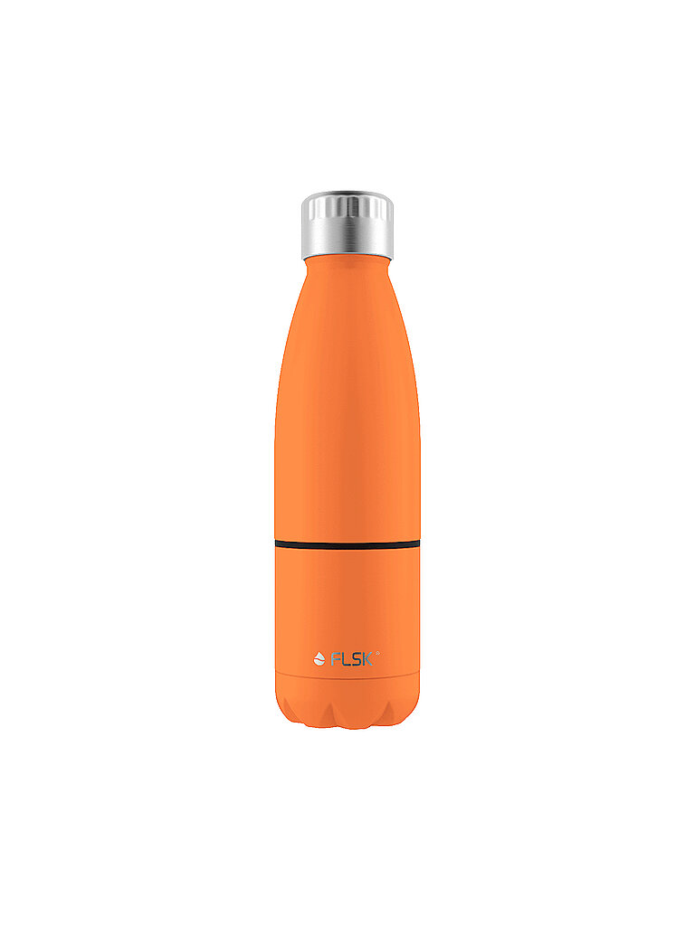 FLSK Isolierflasche - Trinkflasche mit Becher 0,7l Trail-Orange orange