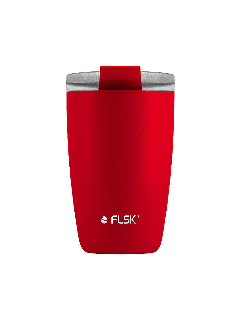 FLSK Isolierbecher - Thermosbecher CUP Coffee to go-Becher 0,35l Edelstahl Red rot