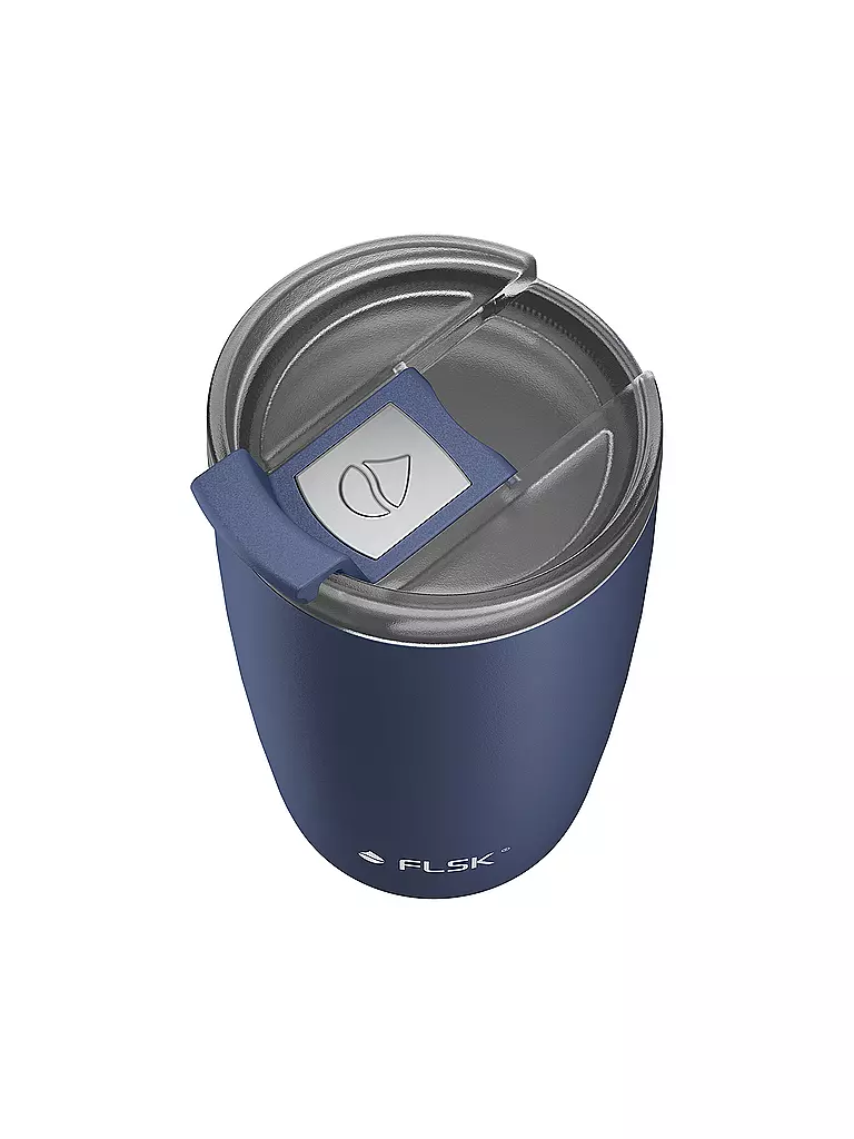 FLSK | Isolierbecher - Thermosbecher CUP Coffee to go-Becher 0,35l Edelstahl Midnightblue | dunkelblau