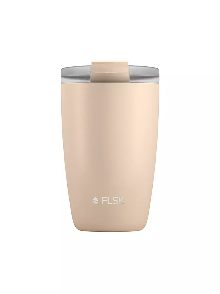 FLSK | Isolierbecher - Thermosbecher CUP Coffee to go-Becher 0,35l Edelstahl Sand | beige
