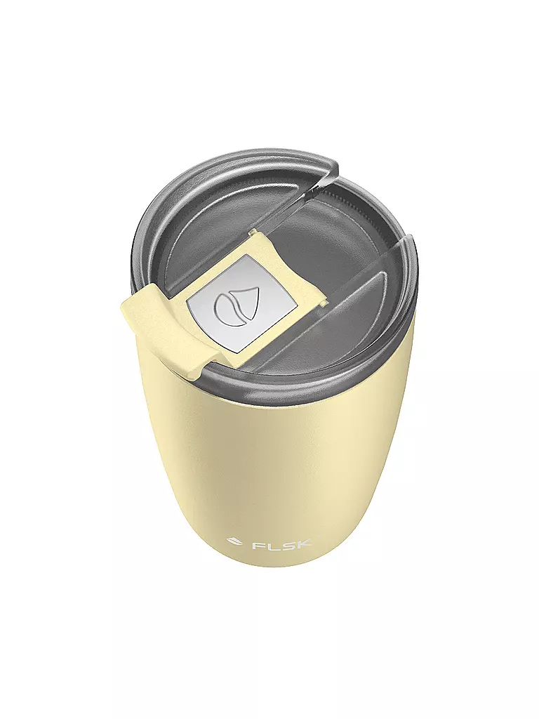 FLSK | Isolierbecher - Thermosbecher CUP Coffee to go-Becher 0,35l Lemon | gelb