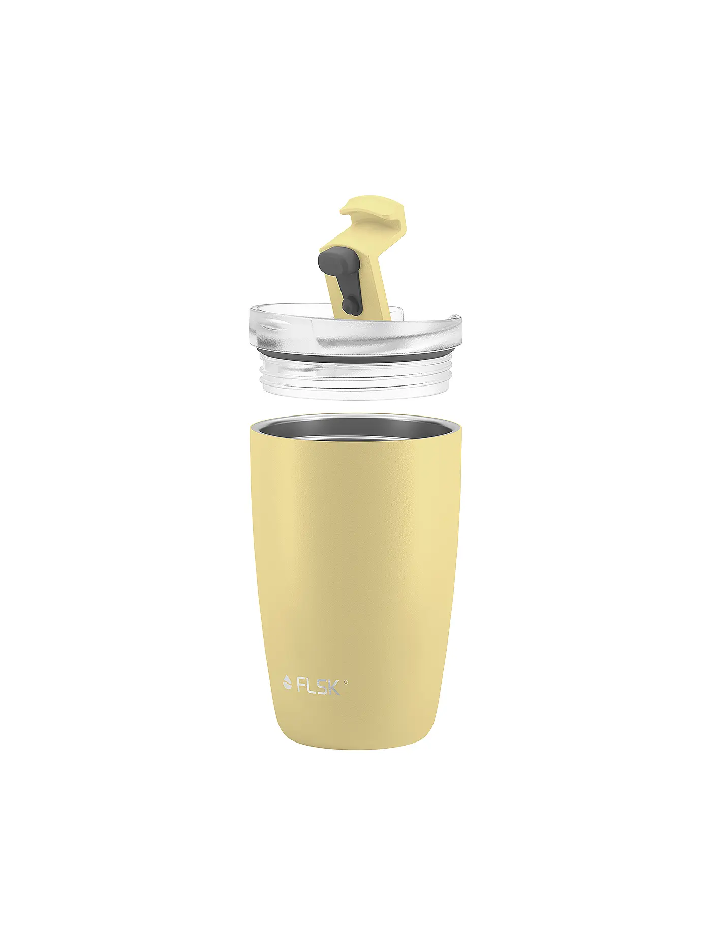 FLSK | Isolierbecher - Thermosbecher CUP Coffee to go-Becher 0,35l Lemon | gelb