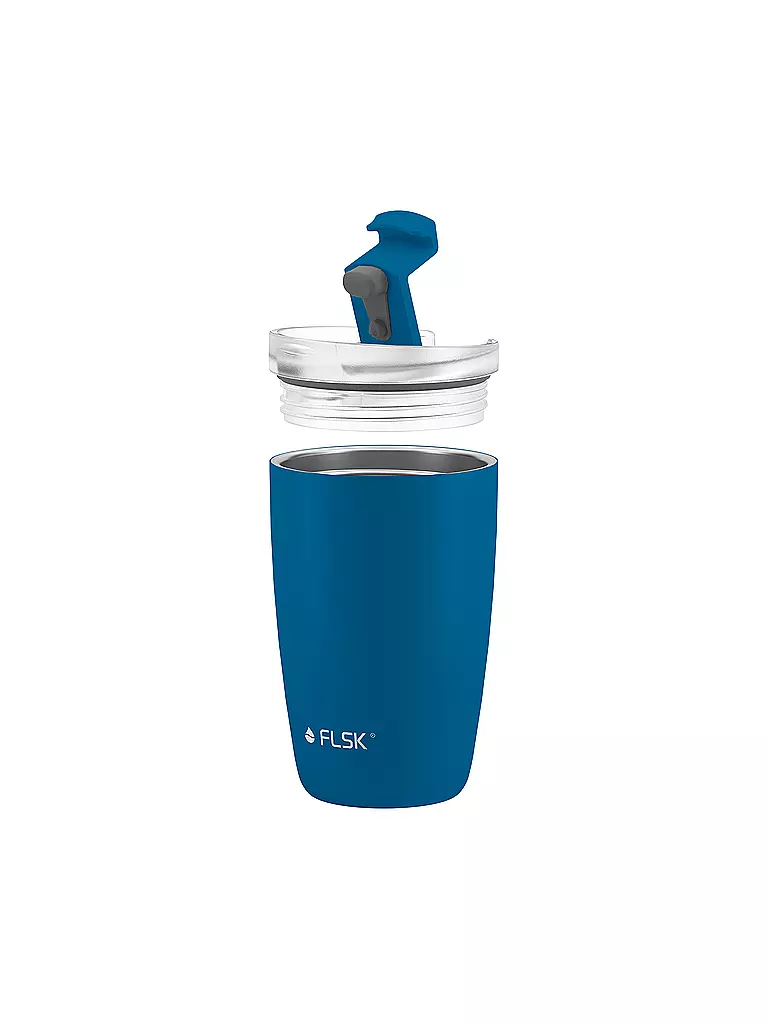 FLSK | Isolierbecher - Thermosbecher CUP Coffee to go-Becher 0,35l Ocean | blau