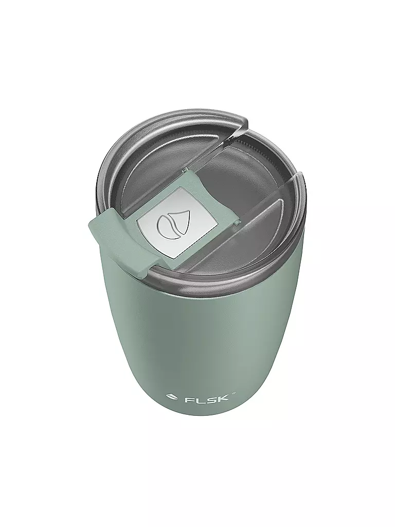 FLSK | Isolierbecher - Thermosbecher CUP Coffee to go-Becher 0,35l Sage | dunkelgrün
