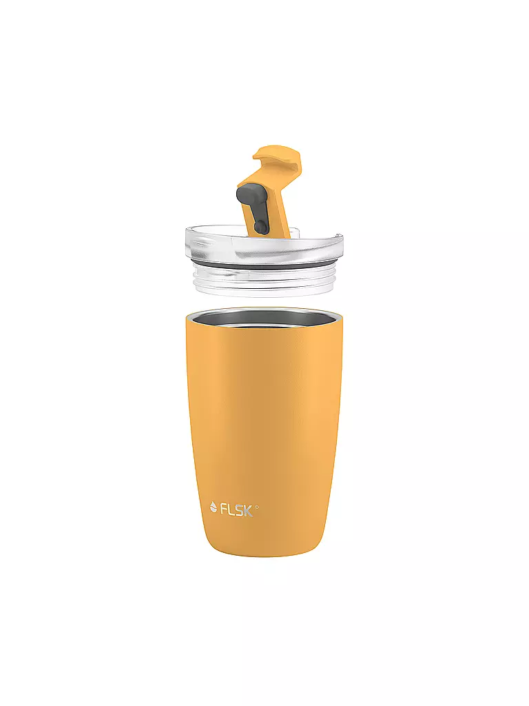 FLSK | Isolierbecher - Thermosbecher CUP Coffee to go-Becher 0,35l Sunrise | gelb